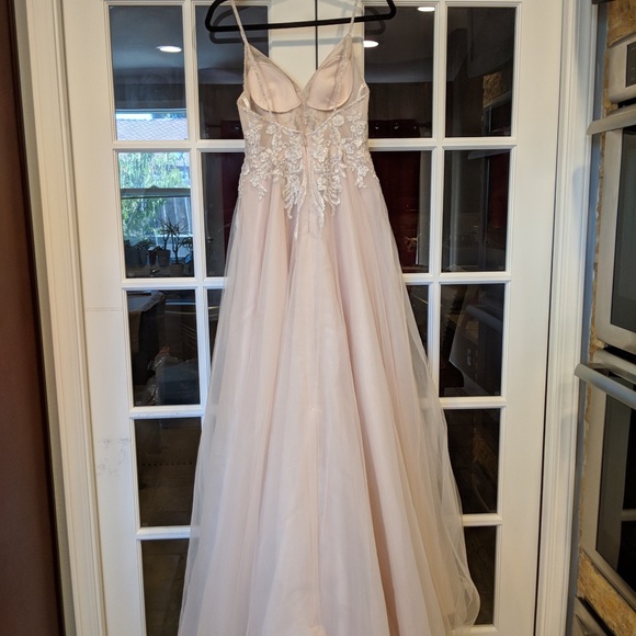 Galina Beaded Bodice Organza A-Line Wedding Dress - Picture 5 of 8